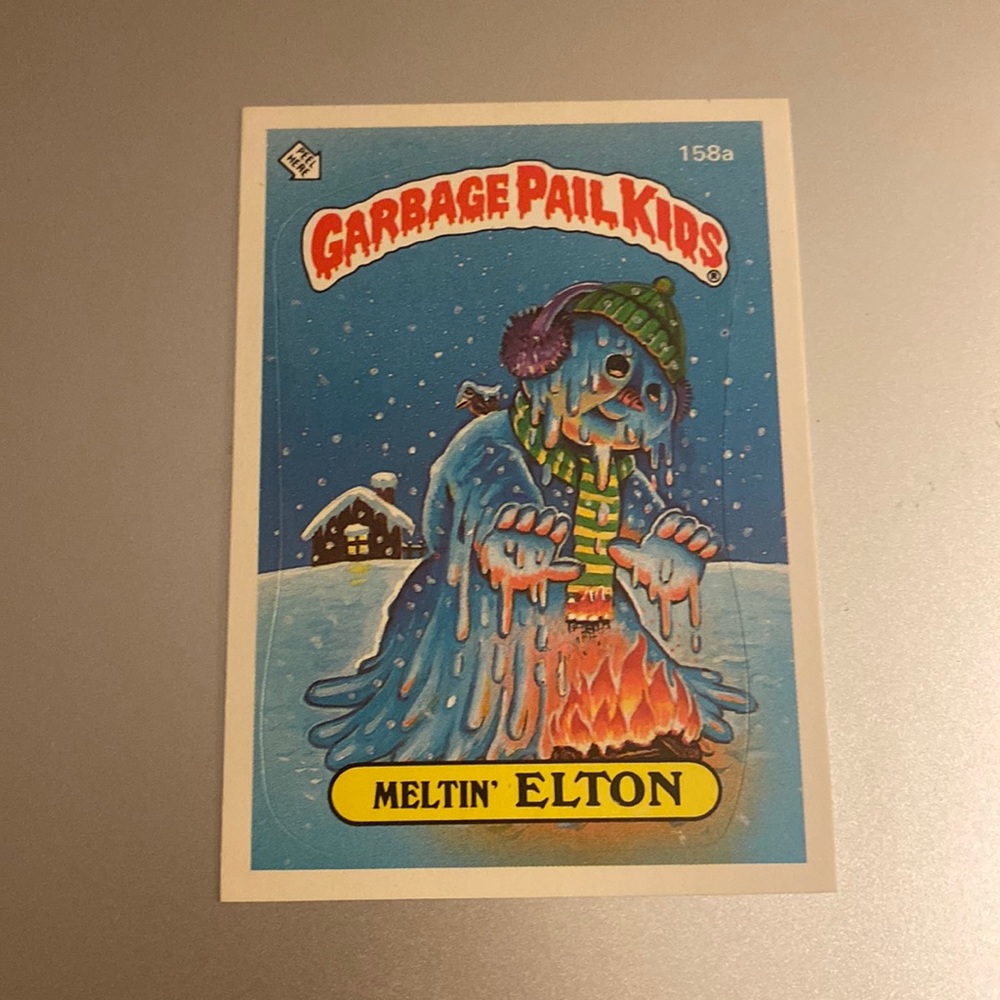 Meltin’ Elton 158a Garbage Pail Kids Sticker